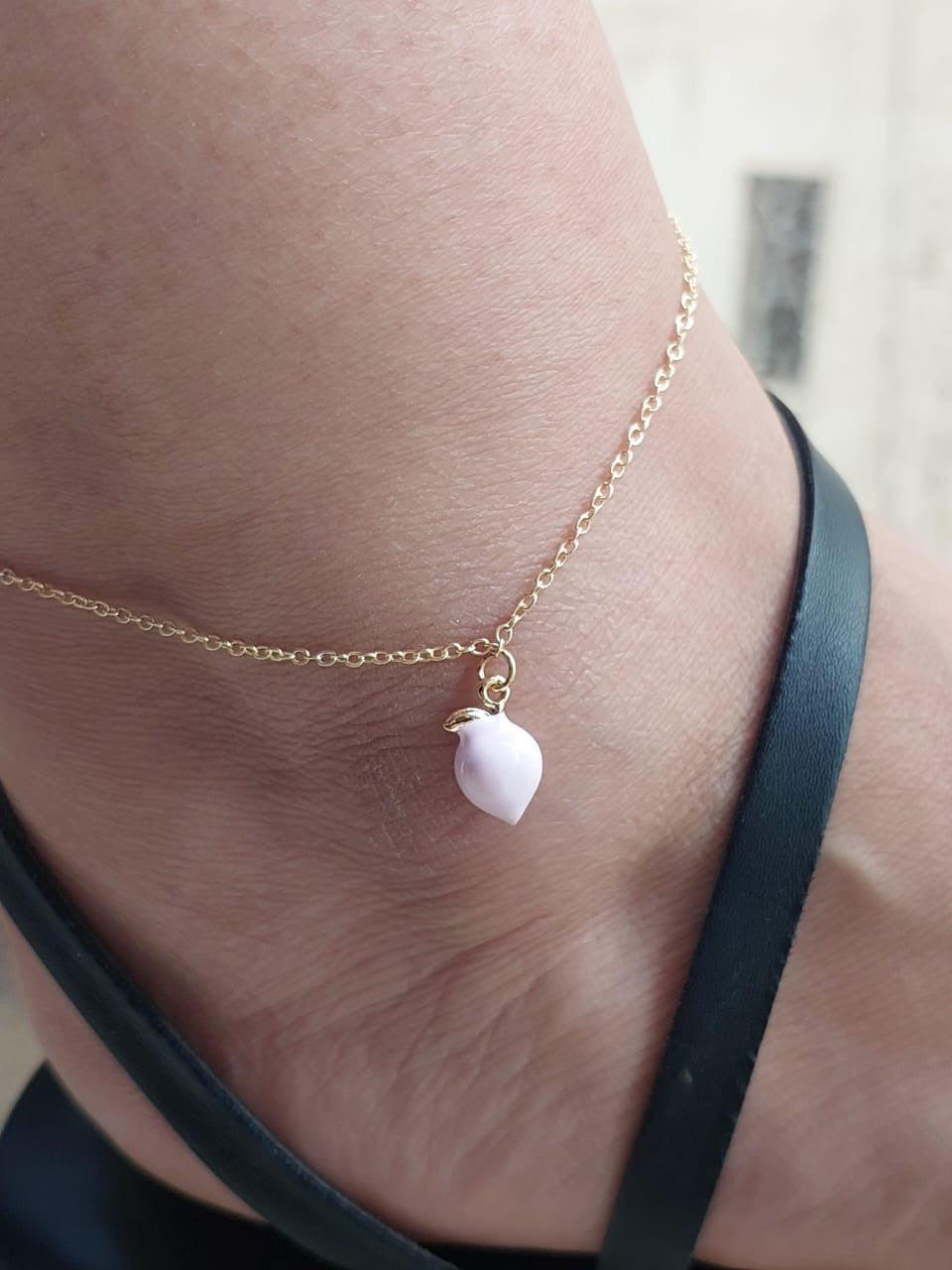 Peach Anklet