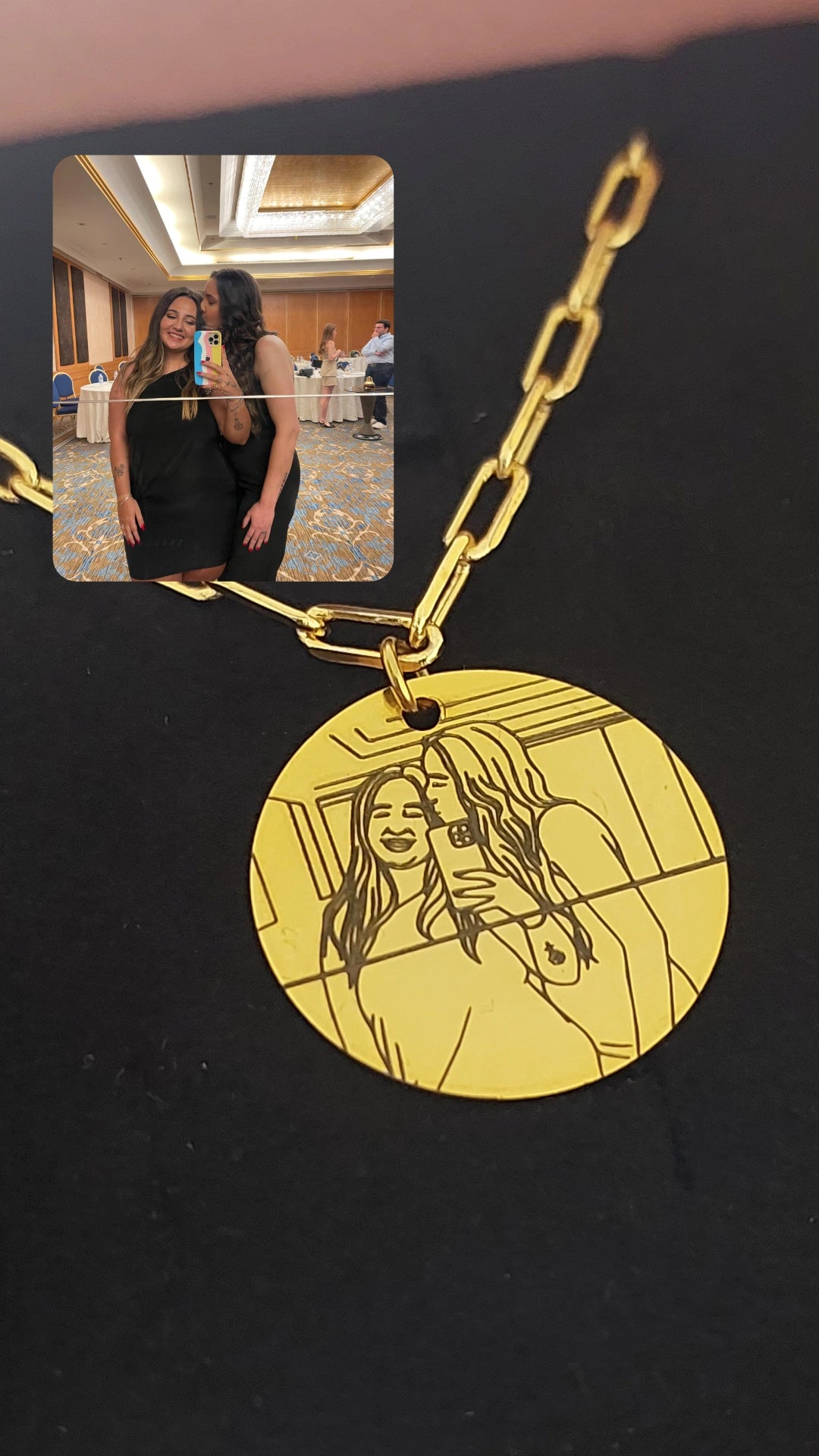 Lineart or Printed Photo Necklace