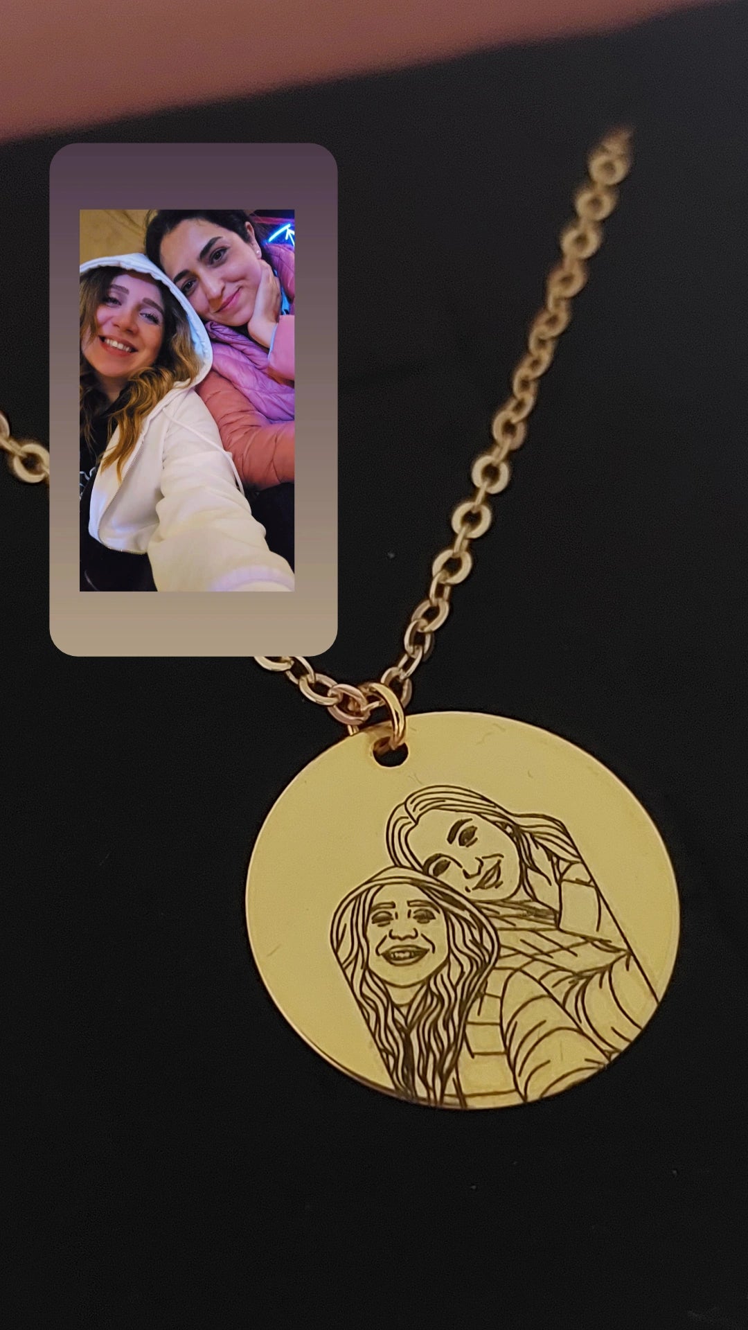 Lineart or Printed Photo Necklace