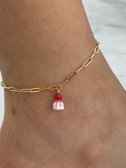 Cupcake Anklet
