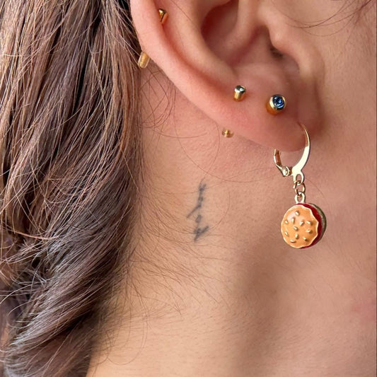 Burger Earrings