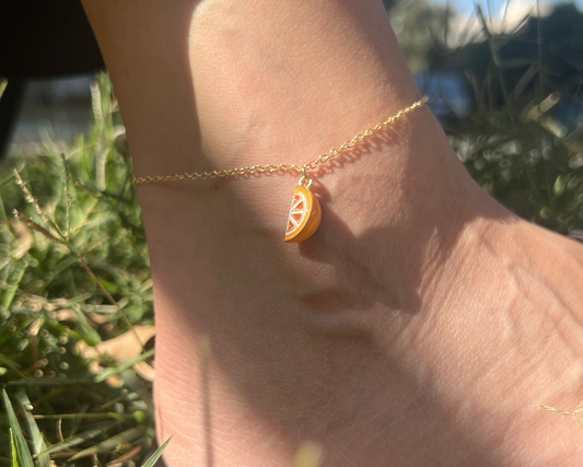 Orange Anklet