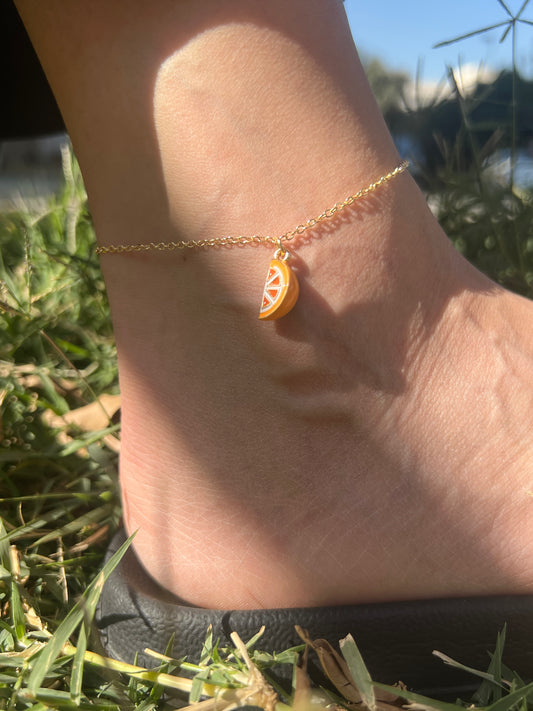 Orange Anklet