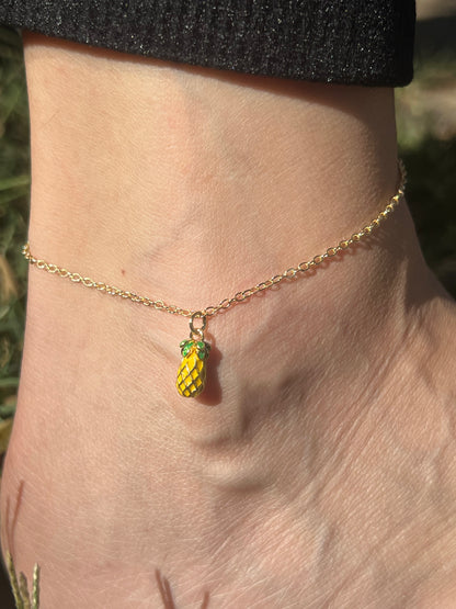Bracelet de cheville ananas