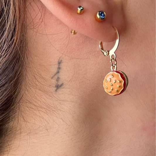 Burger Earrings