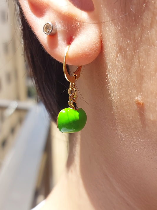 Green Apple Earrings