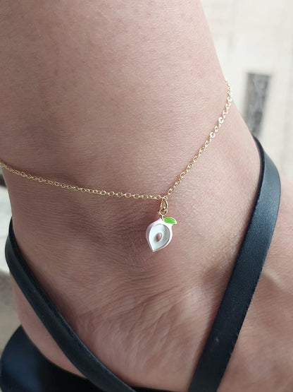 Peach Anklet