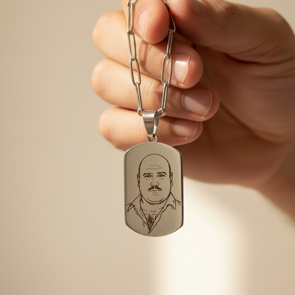 Line Art Necklace - Paperclip Chain