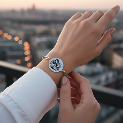 Line Art Bracelet - Paperclip Chain