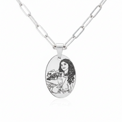 Line Art Necklace - Paperclip Chain