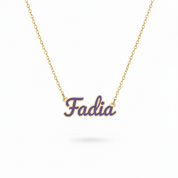 Enamel Name Necklace - Silver 925