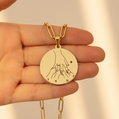 Line Art Necklace - Paperclip Chain