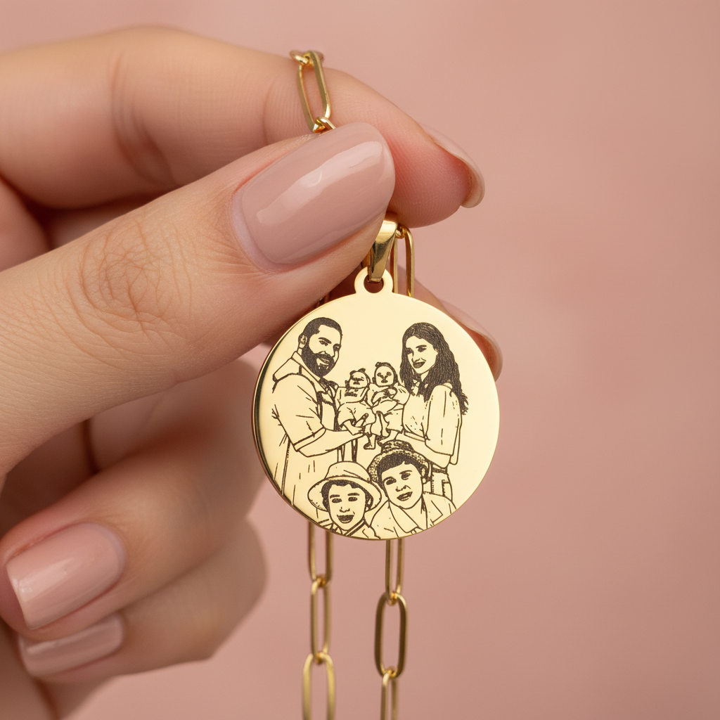 Line Art Necklace - Paperclip Chain
