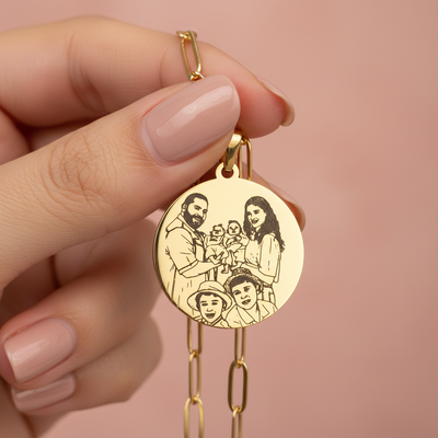 Line Art Necklace - Paperclip Chain