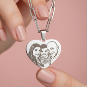 Line Art Necklace - Paperclip Chain