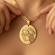 Line Art Necklace - Paperclip