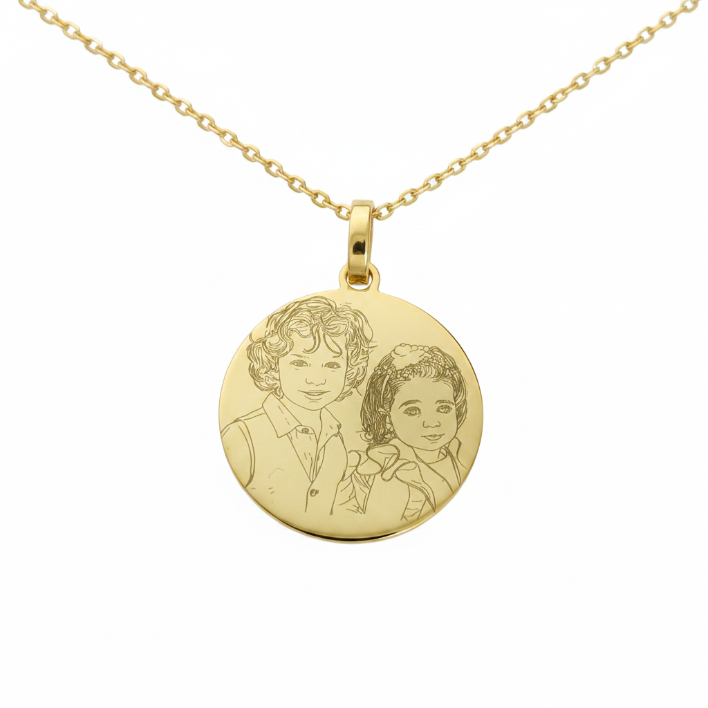 Line Art Necklace Silver 925