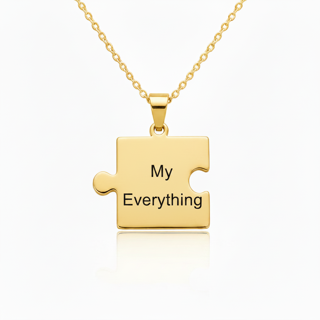 Puzzle Couple Necklace Silver 925