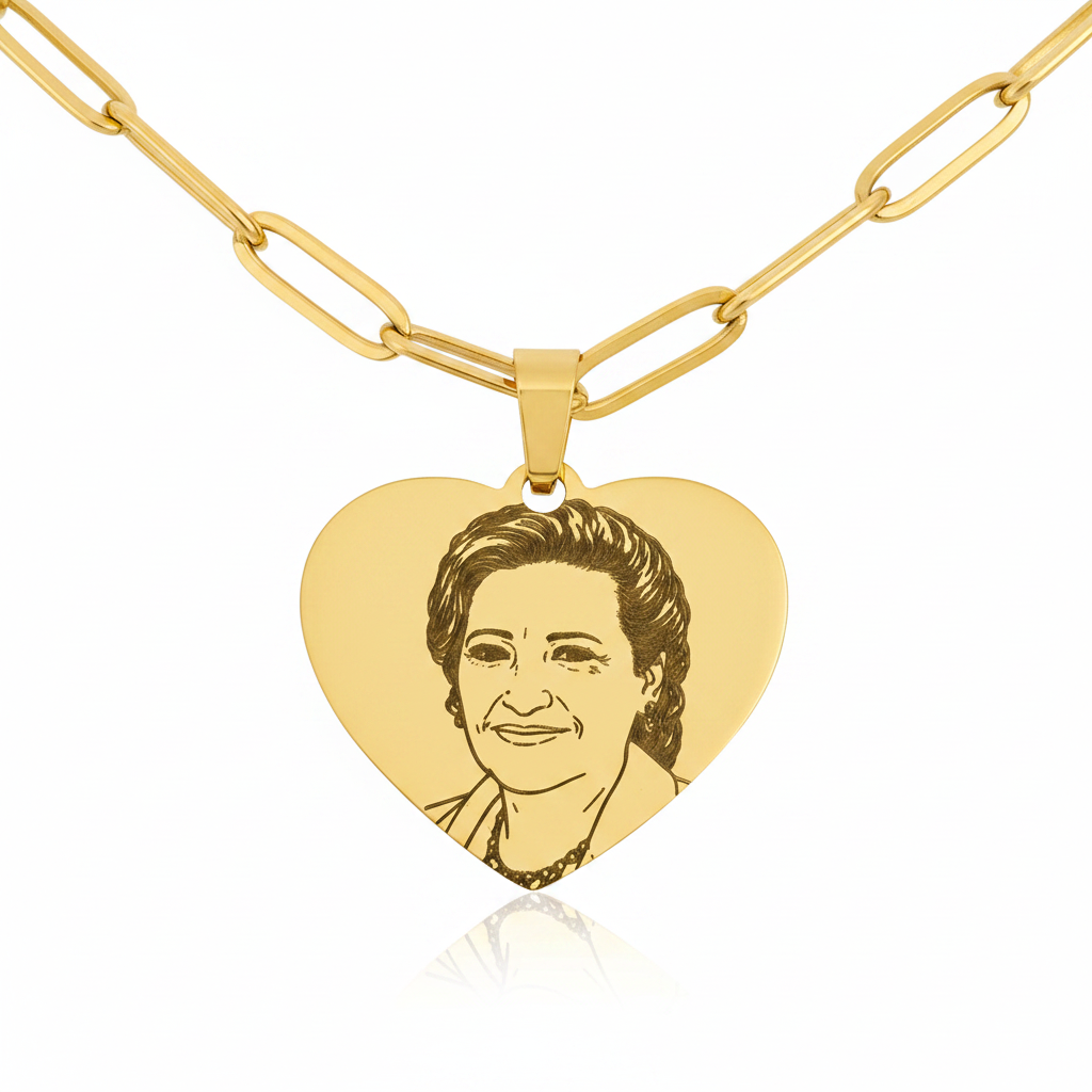 Line Art Necklace - Paperclip Chain