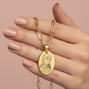 Line Art Necklace - Paperclip Chain
