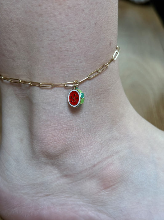Watermelon Anklet