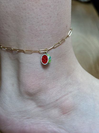 Watermelon Anklet