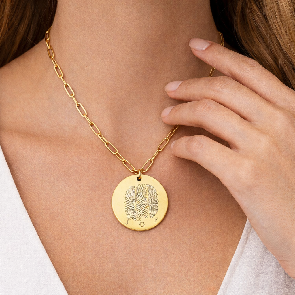 Fingerprint Paperclip Necklace