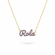 Enamel Name Necklace - Silver 925