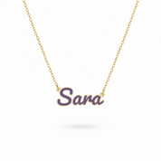 Enamel Name Necklace - Silver 925