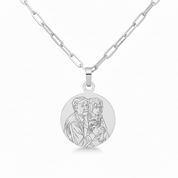 Line Art Necklace Silver 925
