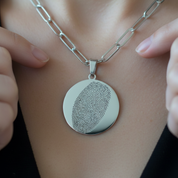 Fingerprint Necklace - Paperclip Chain