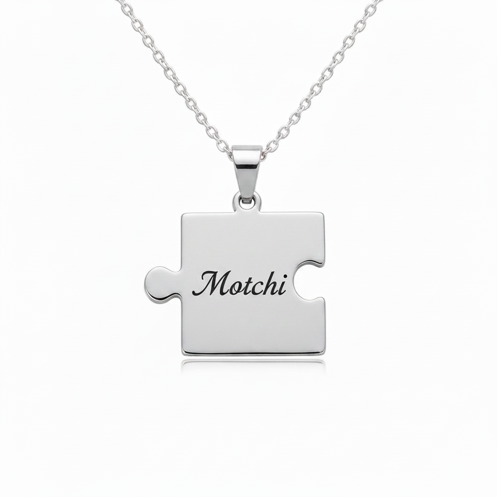 Puzzle Couple Necklace Silver 925
